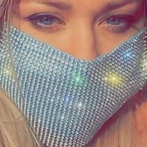 Women's custom blingy face mask